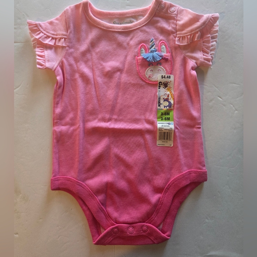 Garanimals Pink Ruffle Sleeve Onesie